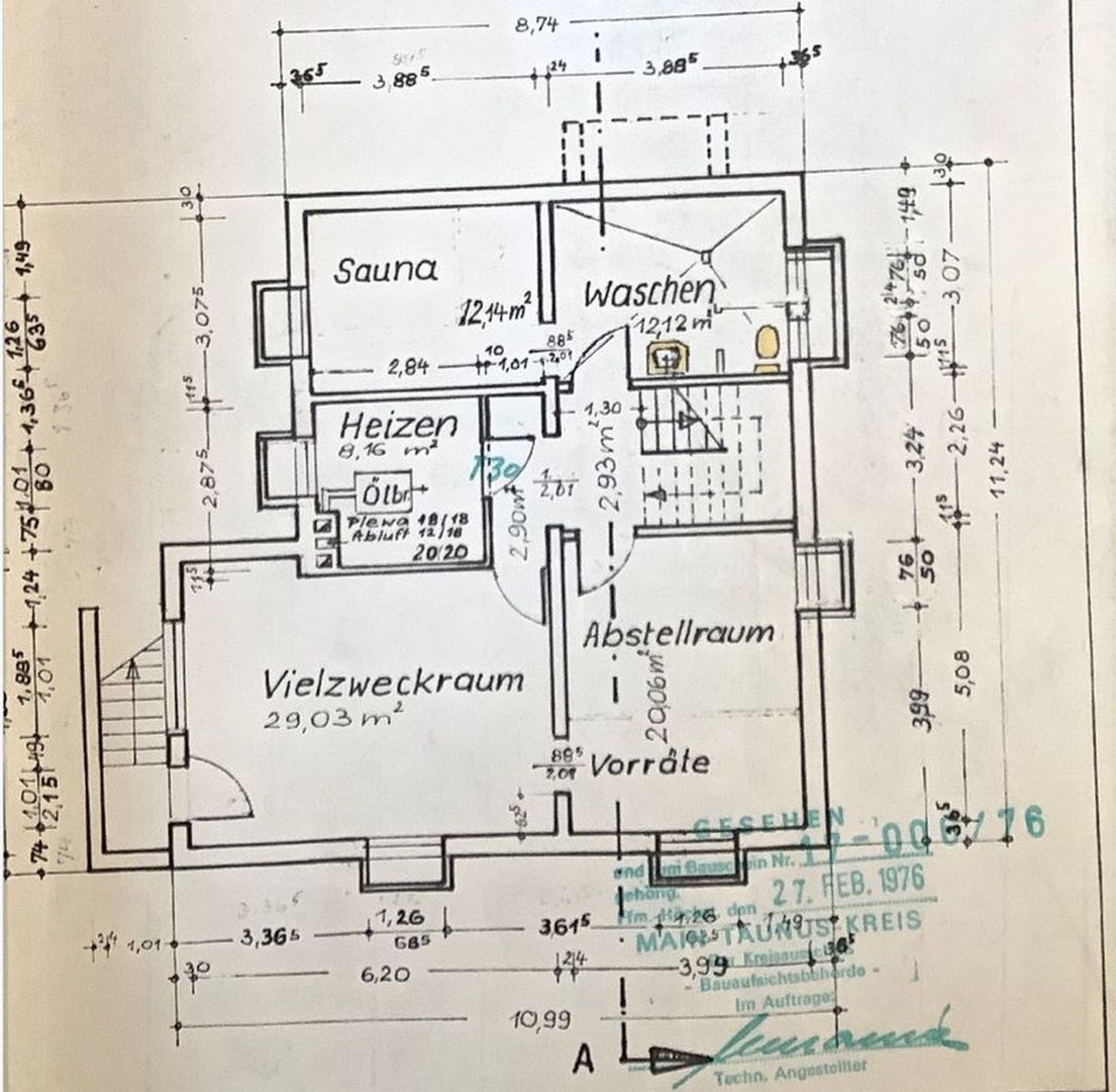Grundriss Keller
